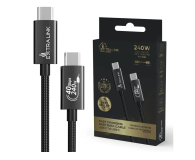 ExtraLink Smart Life Braided USB-C 240W, 40Gbps, 2m Czarny - 1550948 - zdjęcie 2